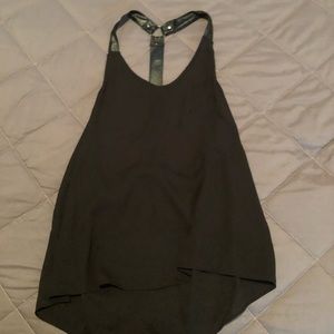 Leather strap tank top